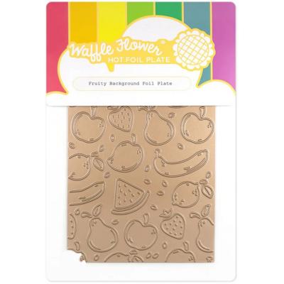 Waffle Flower Foil Plate - Fruity Background